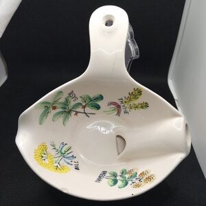 Floral Ceramic Gravy Boat/Separator - Vintage